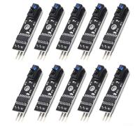 10 Units Tcrt5000 Infrared Tracking Sensor Module For Diy Robotics And Navigation With Real Time Obstacle Avoidance Capability Black