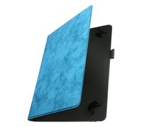 10” Universal Tablet Case Faux-leather Marble Design Video Stand Blue