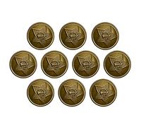 10 USSR Soviet Russian Camouflage Buttons 21MM Star with Hammer and Sickle