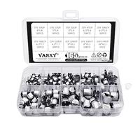 10 Values 165 Pcs 25V Series SMD Electrolytic Capacitor Assortment Kit from 10uF to 470uF Aluminum Capacitors Set