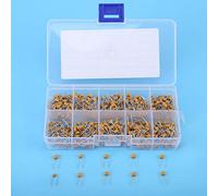 10 Values 500Pcs Ceramic Capacitor Assortment Kit Monolithic Capacitors from 0.1uF to 10uF with Storage Box