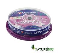 10 Verbatim Dual Layer DVD+R 8x DL Double layer Blank Discs 8.5GB 43666 Retail