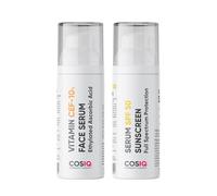 10% Vitamin C + E & Ferulic Acid Serum with Sunscreen Spf 50 | UVA/UVB & Blue Light Protection | For Glowing & Super Brightening Skin | Serum Spf 50++++|No White Cast| For All Skin Types| 60ml