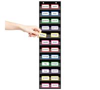 10”W x 48”H Classroom Words Sentence Strips Pocket Chart for Teacher