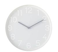 10'' Wall Clock - TROMMA Frameless Clocks with Silent Quartz Movement - Modern Style Wall Clocks Decorative Home Kitchen - Battery Operated (White)