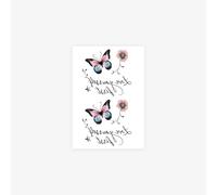 10 Waterproof And Long-Lasting Wrist/Collarbone Butterfly Tattoo Stickers With Short Slogans: Love Yourself First