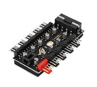 10 Way Computer Chassis Motherboard Hub 4Pin PWM Cooling Fan Splitter Hub Set Line Board