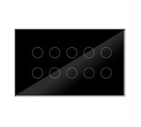 10-Way Tuya Wifi Smart Touch Light Wall Switch Glass Panel App Compatible with Home Whole House Control