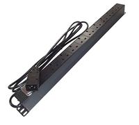 10 Way UK PDU to IEC C20 PLUG 3m Lead Vertical Mount for Data/Comms Cabinets