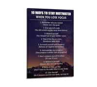 10 Ways To Stay Motivated AffirmationsCanvas Poster Wall Art Decoration Living Room Bedroom Decoration Poster Gift for FriendsFrame-style 16x24inch(40x60cm)
