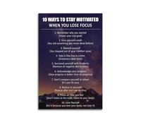 10 Ways To Stay Motivated AffirmationsCanvas Poster Wall Art Decoration Living Room Bedroom Decoration Poster Gift for FriendsUnframe-style 16x24inch(40x60cm)