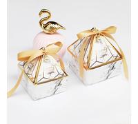 10 Wedding Favour Boxes, Wedding Favours, Engagement, Birthday, Nikkah, Shaadi, Mehndi, Baby Shower, Gender Reveal Favours, Retirement, Eid, Ramadan Gift Boxes. (Marble White)