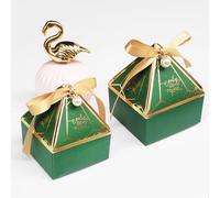 10 Wedding Favour Boxes, Wedding Favours, Engagement, Birthday, Nikkah, Shaadi, Mehndi, Baby Shower, Gender Reveal Favours, Retirement, Eid, Ramadan Gift Boxes. (Green)