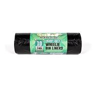 Ecobag - 10 Pack Eco-Friendly Wheelie Bin Liners - 240L - 18 Microns - Heavy Duty & Leak Resistant, Recycling Bags ffor Garden, Kitchen, House, Office & Caterers (1194 x 1325mm)