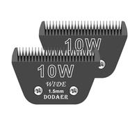 10 Wide Blades for Dog Grooming,Compatible with Artero/Andis/Oster A5/Wahl km10 Dog Clippers,Cutting Length 1/16",2 Pack (Black)