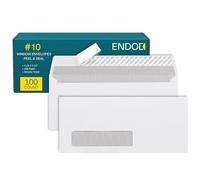 #10 Window Envelopes Self Seal - 100/pack Peel & Seal Closure, Security Tinted Envelopes for Quickbooks Invoices & Business Statements - Letter Size 4-1/8 x 9-1/2 inch 24lb Paper