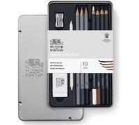 10 Winsor & Newton Sketching Drawing Pencils Graphite and Charcoal (2B - 8B) Art
