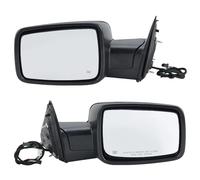 10 Wire Side Mirror Assembly Compatible With Dodge Ram 1500 2500 2013-2018 Textured Black Manual Folding Heated Door Car Accessories(1 pair)