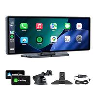 10" Wireless Apple CarPlay Screen, Android Auto Car Stereo FHD Touch Screen AirPlay Portable Navigation Music Video Player Bluetooth WiFi, Voice Control, Mirror Link