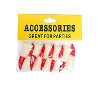10 Witch Fingers Scary Fake Nails Halloween Costume,Red 6x2cm