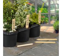10 Wooden Bamboo Plant Labels With Pencil Garden Pot Markers 10cm