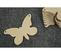 10 Wooden Butterfly Hanging Shapes Blank Embellishments Craft 9x6cm
