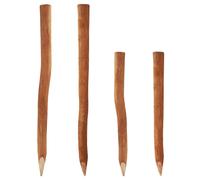 10 Wooden posts for Picket fence 1.5 m I Diameter 6-9 cm I Fence posts made of H