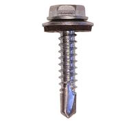 #10 x 1 Hex Self Tapping Screws with Rubber Washer - U-Turn Fasteners (100 Pack)