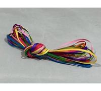 10 x 1 metre x 3mm Bright Rainbow Grosgrain Ribbon Assorted Bundle Colours 10 metres Thin Ribbed 3 mm 1/8"