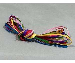 10 x 1 metre x 3mm Bright Rainbow Grosgrain Ribbon Assorted Bundle Colours 10 metres Thin Ribbed 3 mm 1/8"