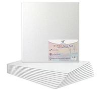 10 X 10” / 25 x 25cm Canvas Panel Stretched Blank Canvas Board Primed Artist Boards 100% Cotton for Oil Paint Acrylic Painting Mixed Media White Canvases Painting Panel (10x10 Inch - 10 Boards)
