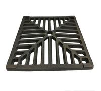 10" x 10" 254mm x 254mm 13mm 1/2" Thick Square Cast Iron Gully Grid/Grate Heavy Duty Drain Cover Black Satin Finish. Deliveries to Mainland UK ONLY