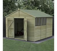 10 x 10 Forest Beckwood Apex Shed Shiplap Double Doors 25yr Guarantee