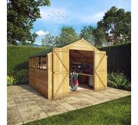 Mercia Overlap Apex Value Shed 10 x 10ft, Brown