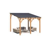 10' x 10' Outdoor Wooden Gazebo, Patio Lean to Hardtop Pergolas and Gazebos