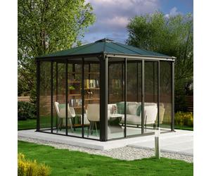 10 x 10 Palram Canopia Ledro 3000 Enclosed Garden Gazebo 3.00m x 3.00m