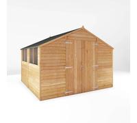 10 x 10 Wooden Garden Shed Overlap Apex Workshop Storage Windows 10ft 10ft