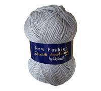 10 x 100g Woolcraft Knitting Wool/Yarn New DK (Silver Cloud 1000)