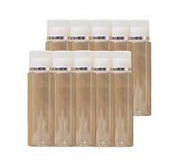 10 x 100ml Crystal Clear HAUSTIER Round Bottle with Lock "Laurence" Silver Lettering