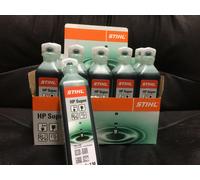 10 x 100ml GREEN STIHL HP SUPER 2 STROKE OIL PART SYNTHETIC 1 ONE SHOT STHIL