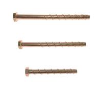 10 x 100mm M6 Concrete Self Tapping Anchor, Bolt/Screw, with a hex head, fixes to brick, stone, masonry & marble etc...