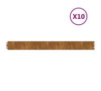 (10 x 103 cm/ 10 pcs) vidaXL Lawn Edgings Garden Edging Outdoor Grass Border Flexible Corten steel