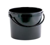 10 x 10L Plastic Bucket Pail + Handle & Lid - Heavy Duty ¦ Food Grade BPA Free ¦ Multi-use Fermentation Feed Dry Food Liquid Chemicals Hydroponics Storage Container BLACK