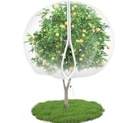 10' x 12' Large Fruit Tree Netting for Squirrels and Birds with Drawstring, Insect Bird Netting Pest Barrier for Garden Protection (White)