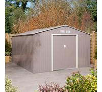 Rowlinson Trentvale 10X12 Metal Apex Shed Light Grey