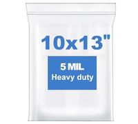 10" x 13" 4 Mil Clear Reclosable Zip Plastic Poly Bags