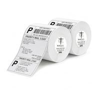 10 x 15cm Direct Thermal Shipping Labels Roll - 500 Sheets Premium Self Adhesive Waterproof Barcode - Thermal Paper for Shipping Parcel, Address Courier, Warehouse and E Commerce Label Printing