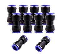 10 x 16mm Pneumatic Connectors, Pneumatic Connectors, Quick Release Push, 16mm Straight Tyres, Quick Couplers, Pneumatic Tools for Quick Connect Compressed Air
