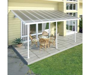 10 x 18 Palram Canopia Feria Patio Cover White With Clear Panels