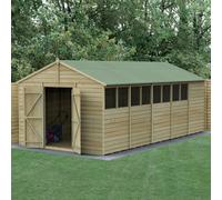 10 x 20 Forest 4Life Overlap Apex Wooden Shed with Double Doors With Installation